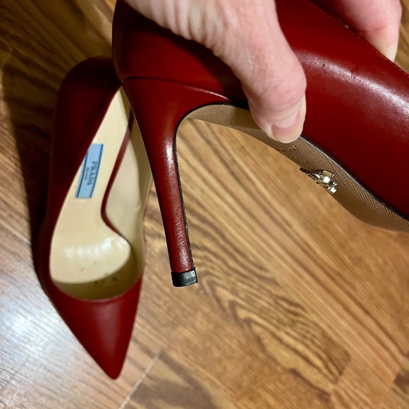 Prada Leather Pointed-Toe Pumps · 3 inch heel - Picture 7 of 16